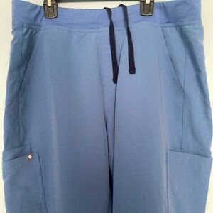 Men’s Figs Amix Cargo Scrub Pants size large ceil blue